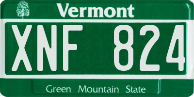 VT license plate XNF824