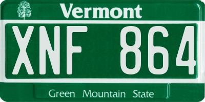 VT license plate XNF864