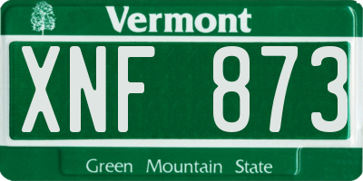 VT license plate XNF873