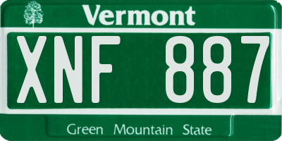 VT license plate XNF887