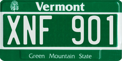 VT license plate XNF901