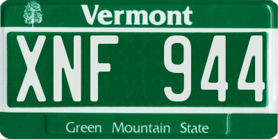 VT license plate XNF944