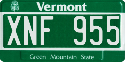 VT license plate XNF955