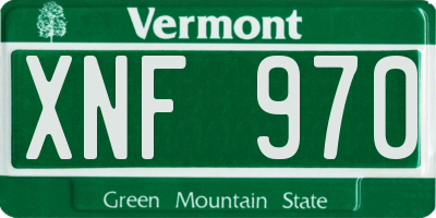 VT license plate XNF970
