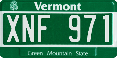 VT license plate XNF971