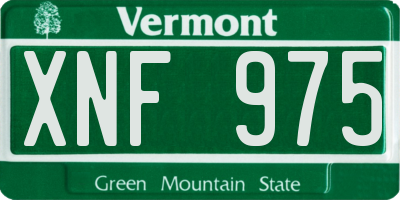VT license plate XNF975