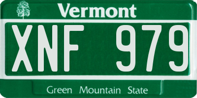 VT license plate XNF979