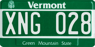 VT license plate XNG028