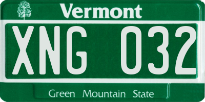 VT license plate XNG032