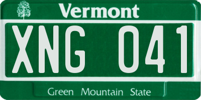 VT license plate XNG041
