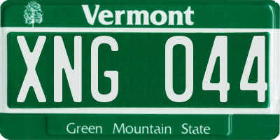 VT license plate XNG044