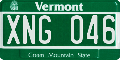 VT license plate XNG046