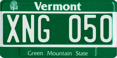 VT license plate XNG050
