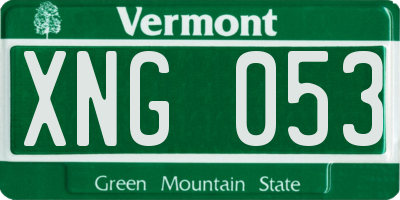 VT license plate XNG053