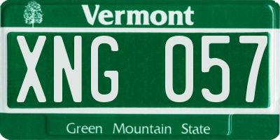 VT license plate XNG057