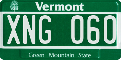 VT license plate XNG060
