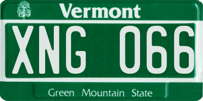VT license plate XNG066