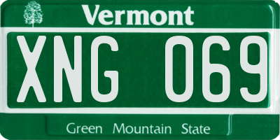 VT license plate XNG069