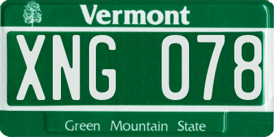 VT license plate XNG078