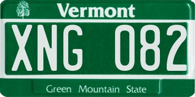 VT license plate XNG082