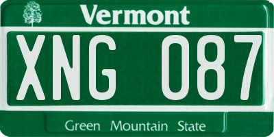 VT license plate XNG087
