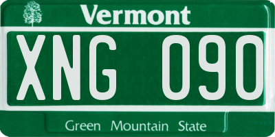 VT license plate XNG090