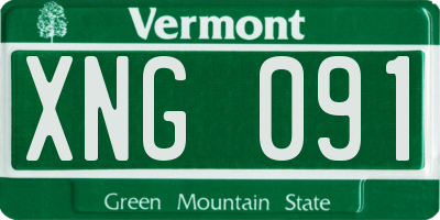 VT license plate XNG091