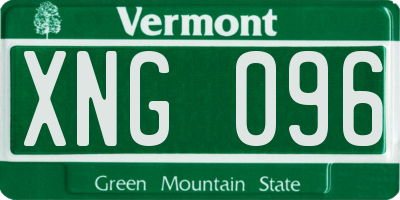 VT license plate XNG096