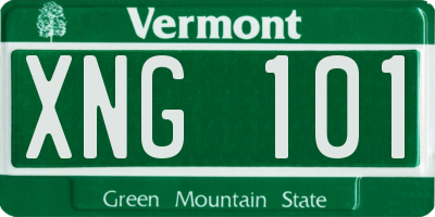 VT license plate XNG101