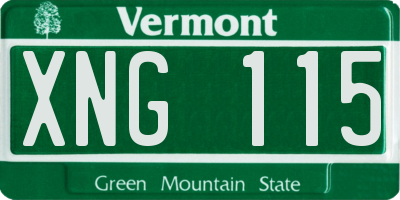 VT license plate XNG115