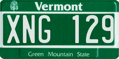 VT license plate XNG129