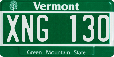 VT license plate XNG130