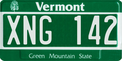 VT license plate XNG142