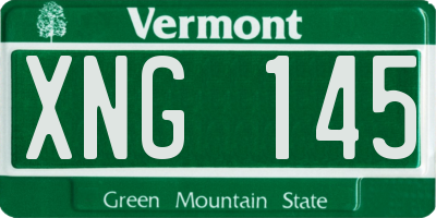 VT license plate XNG145