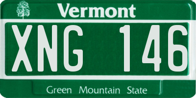 VT license plate XNG146