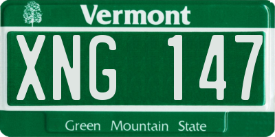 VT license plate XNG147