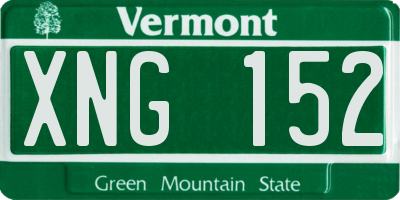 VT license plate XNG152