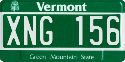 VT license plate XNG156