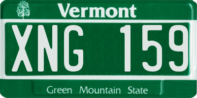 VT license plate XNG159