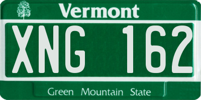 VT license plate XNG162