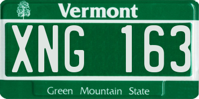 VT license plate XNG163