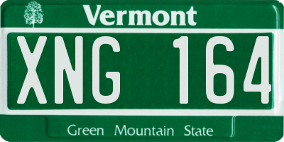 VT license plate XNG164