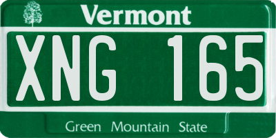 VT license plate XNG165