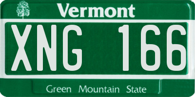VT license plate XNG166