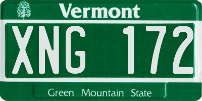 VT license plate XNG172
