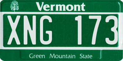 VT license plate XNG173