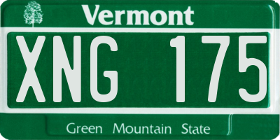 VT license plate XNG175