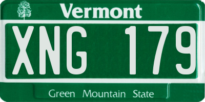 VT license plate XNG179