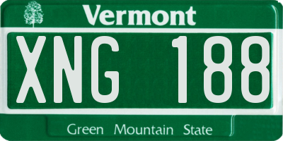 VT license plate XNG188