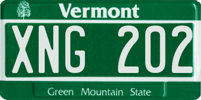 VT license plate XNG202